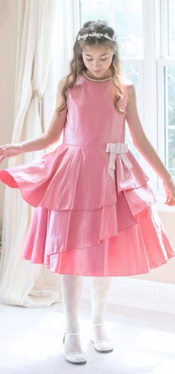 スパークリングサテンキッズドレス コーデ PC910｜キャサリンコテージ