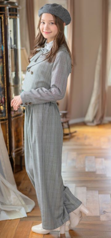 正統派スーツ Michelle Alfred リボンとネクタイ付き 5点セット コーデ