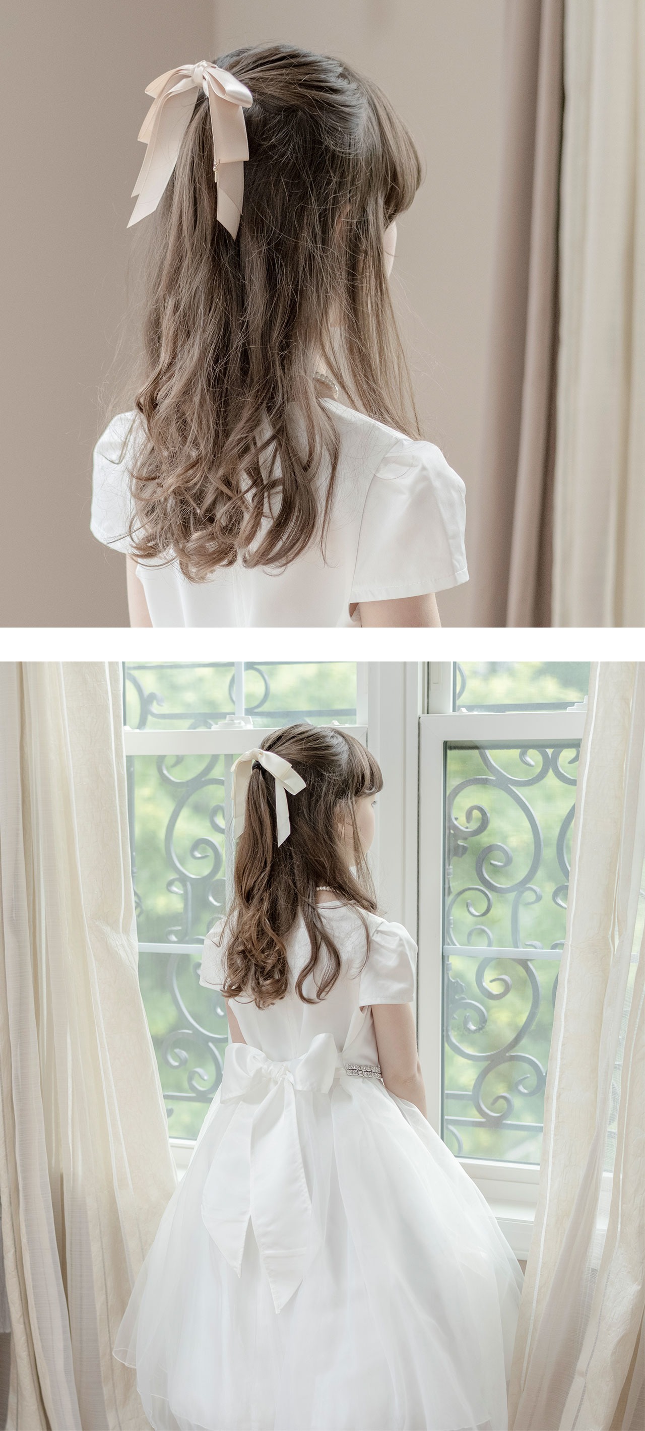 キッズ女の子ヘアアクセサリーリボン