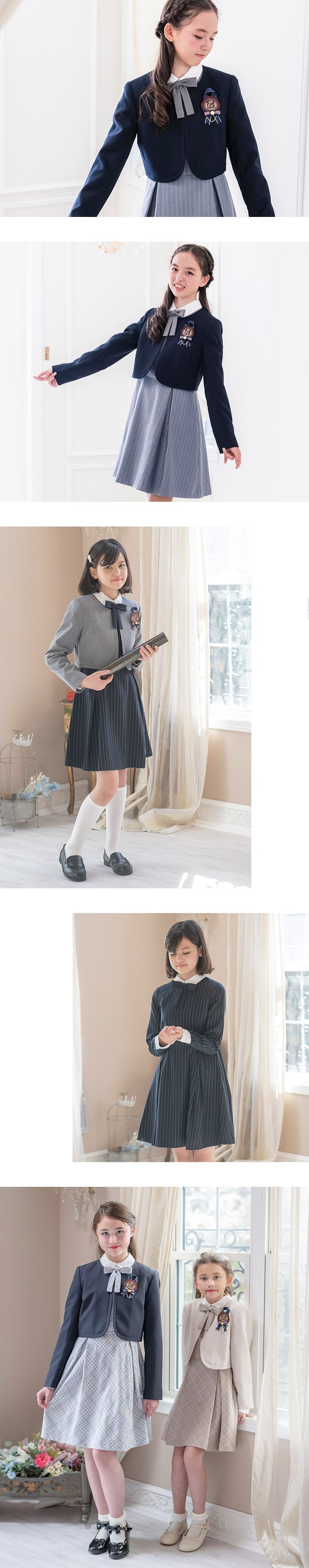 白襟ワンピースボレロスーツセット,モデル画像2