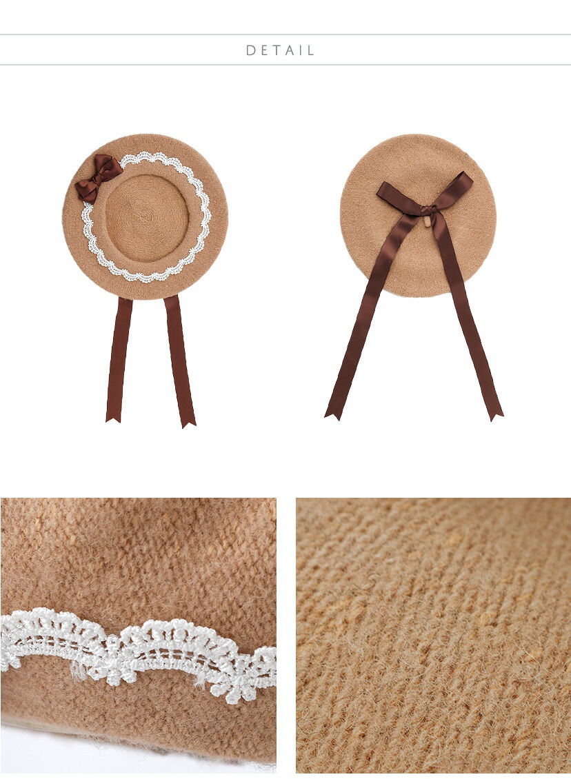 リボンレースベレー帽 商品詳細画像