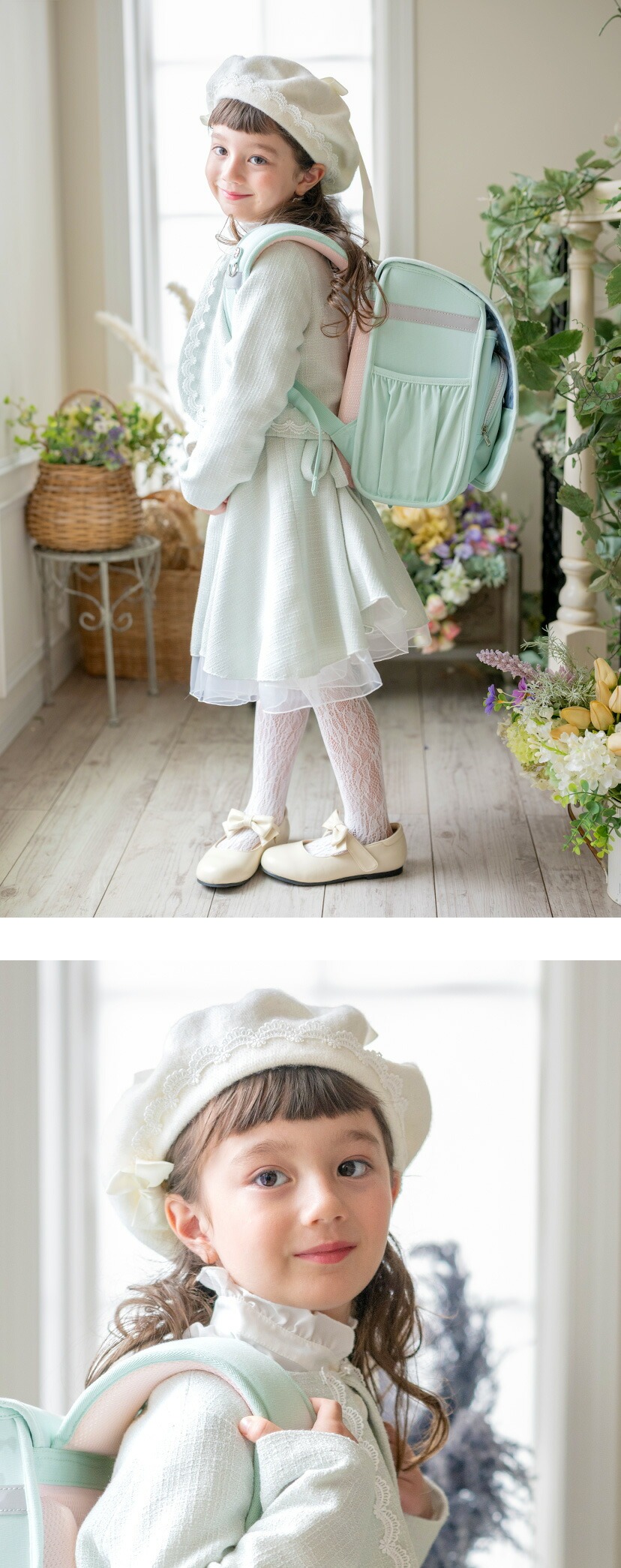 リボンレースベレー帽 モデル画像4