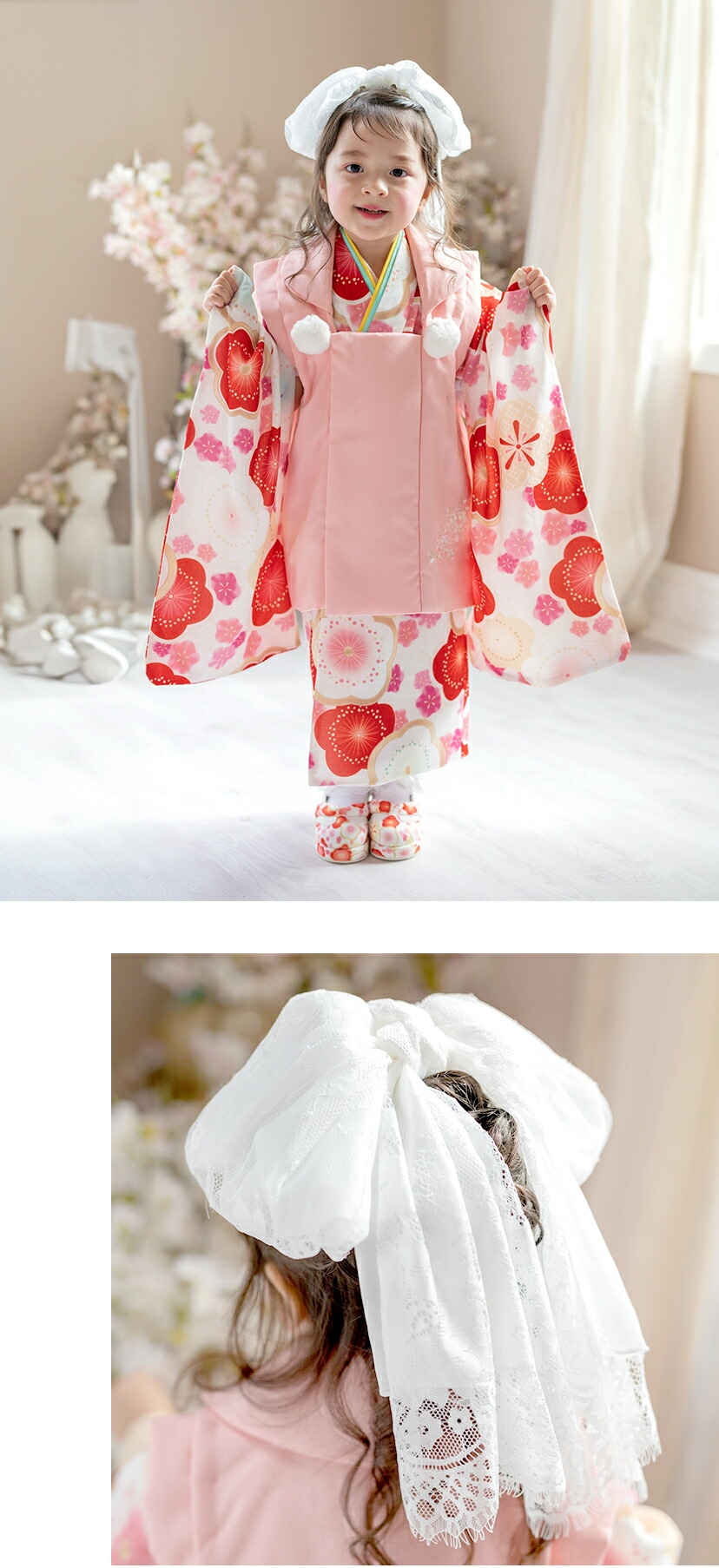 レースリボンヘッドドレス,モデル着用画像1