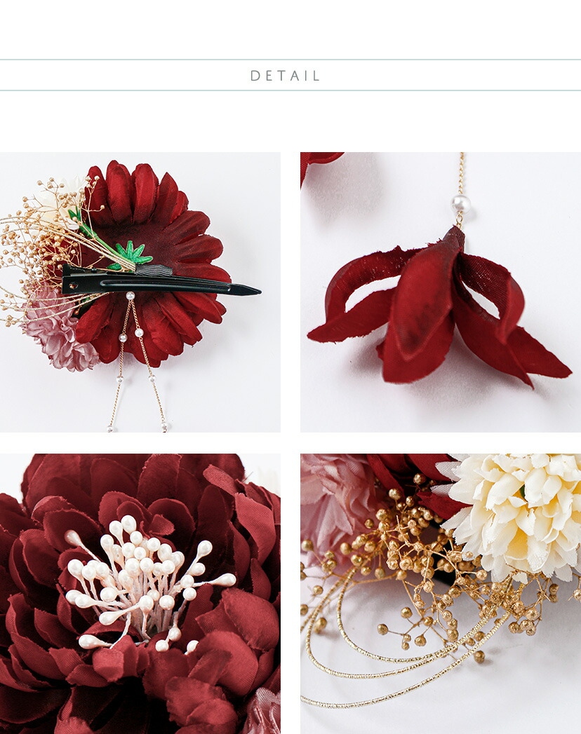 花びらパールチェーン和装髪飾り 商品詳細