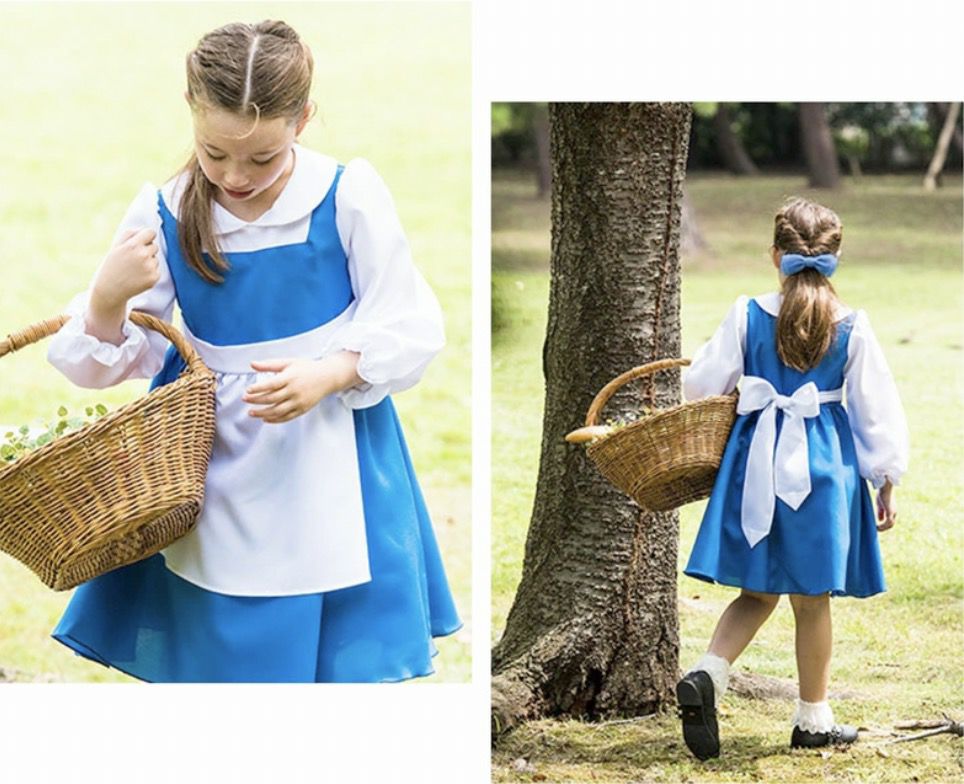 送料無料街ベル風エプロンワンピース ハロウィン キッズコスチューム