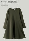 キッズフォーマルシンプルワンピース女の子半袖長袖[110120130cmブラック黒ネイビー紺カーキ赤グレーピンクベージュパープル]法事葬儀卒園式入学式冠婚葬祭正装礼服子供服