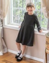 黒ワンピース女の子着心地ゆったりのベーシックな半袖・長袖フレアワンピース【セール】フォーマル女の子冠婚葬祭にも最適伸縮性あり入園式入学式卒業式TAKキッズキャサリンコテージ小学生f-op