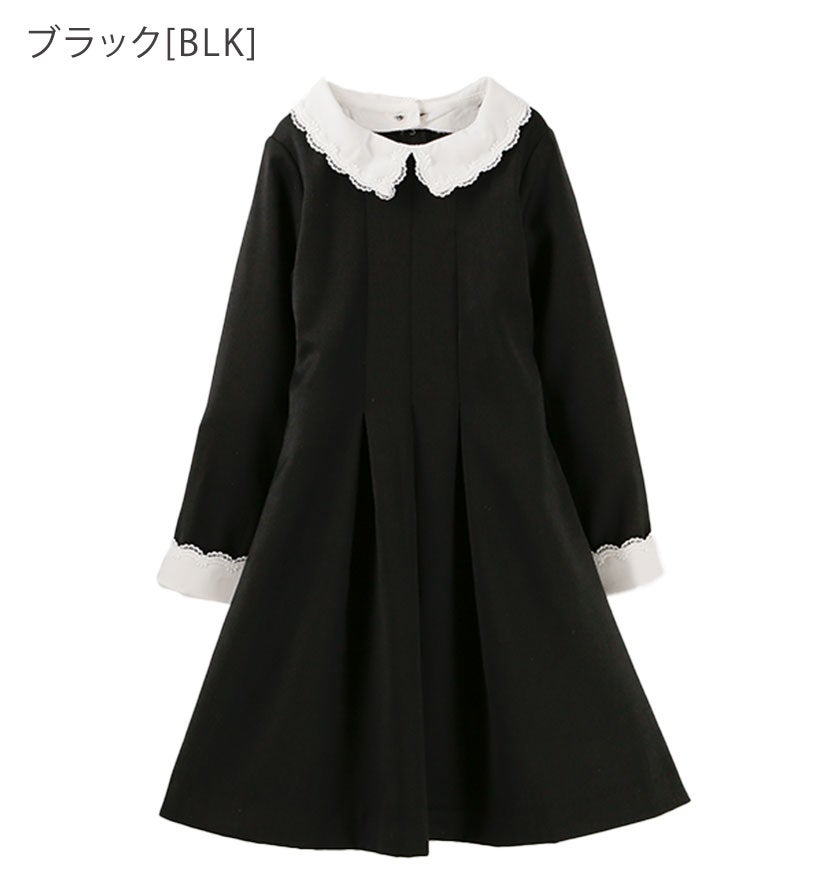 送料無料【目玉メガセール】卒業式入学式女の子ワンピース 白襟が清楚