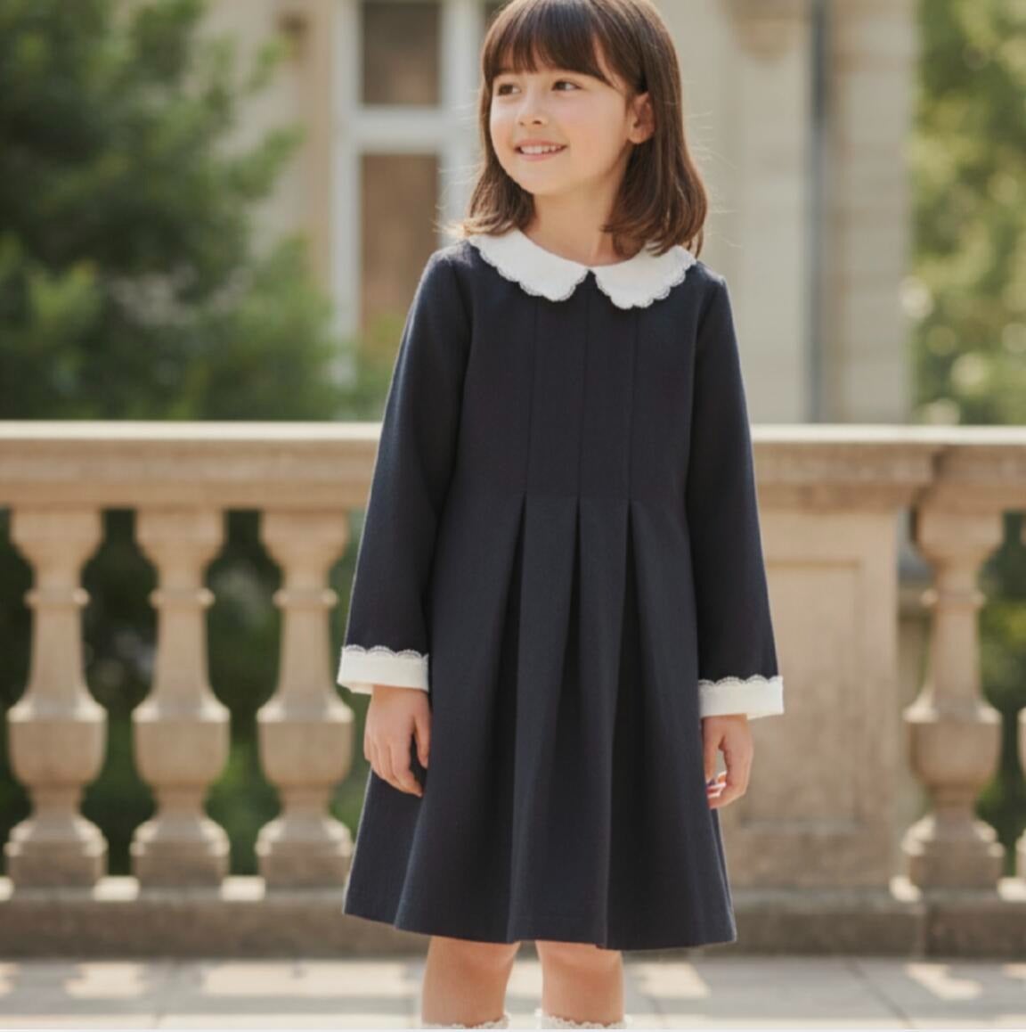 送料無料【目玉セール】卒業式入学式女の子ワンピース 白襟が清楚な 送料無料【目玉セール】卒業式入学式女の子ワンピース 白襟が清楚な