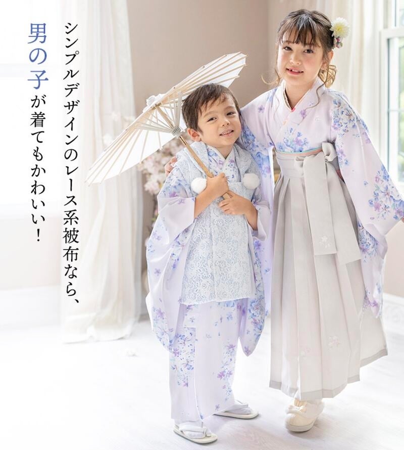3歳用着物と被布と肌襦袢のセット