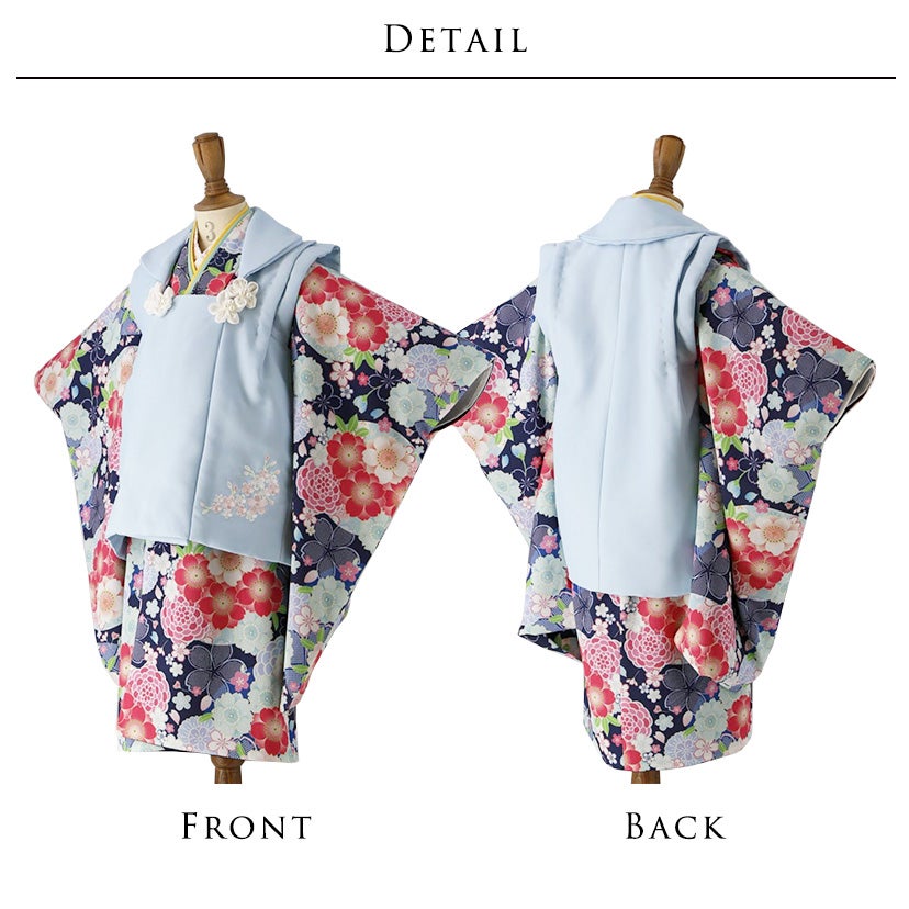 ★新色K/L/M/Nは3月以降の入荷予定★【目玉セール】【送料無料】京都絵師によるオリジナル柄＋レース生地の被布セット七五三753三歳女の子年賀状写真やお正月やひな祭りにも着物TAKキッズキャサリンコテージ