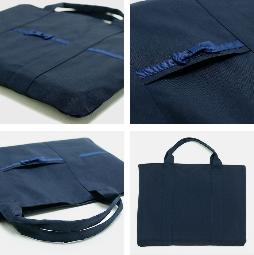 目玉レッスンバッグ送料無料シンプル清楚な濃紺上質絵本バッグスクール巾着ネイビーお受験面接キッズキャサリンコテージTAK