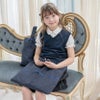 目玉レッスンバッグ送料無料シンプル清楚な濃紺上質絵本バッグスクール巾着ネイビーお受験面接キッズキャサリンコテージTAK