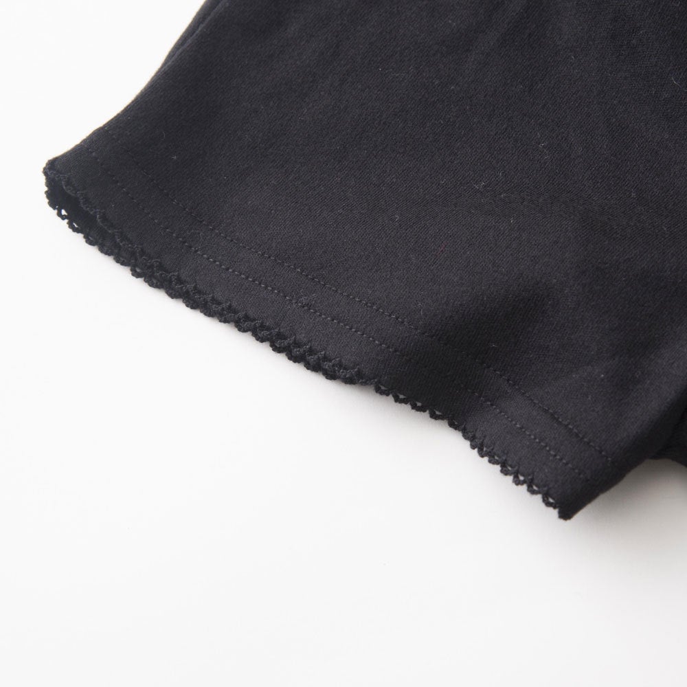 【メール便発送対応】ロゴ刺繍アンダースパッツ100-160cmブラック黒子供スーツや子供ドレスに合わせて♪卒業式スーツ女の子【メール便発送対応】