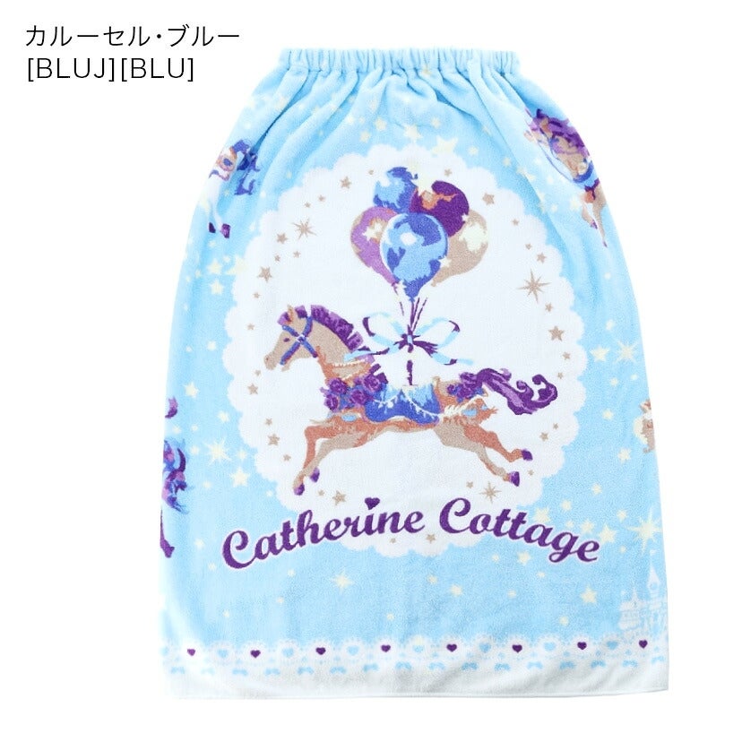 女の子ラップタオルロマンティック柄プールタオル[子供用大人用着替えタオルポンチョ子供用ピンク80cm×120cm綿100%水着用水泳ビーチタオルキッズジュニアレディースロングサイズ大判タオル巻きタオルお着替え]キャサリンコテージ