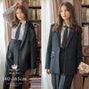 卒業式スーツ女の子ショートパンツ＆ロングジャケットスーツセットおしゃれ[ジャケット/ブラウス/パンツ/ネクタイ]140150160165cm黒ブラックフォーマル冠婚葬祭ジュニア小学生女子子供服
