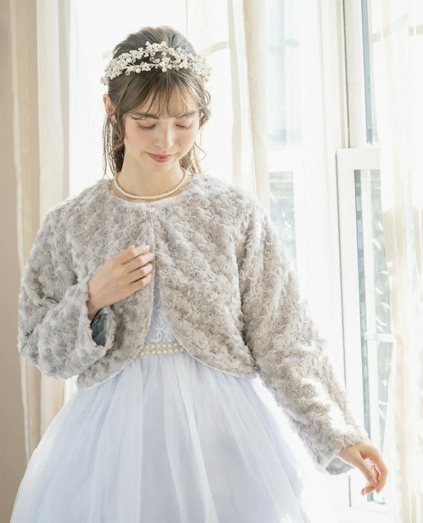 ボレロカーディガンファー子供服アウタードレス