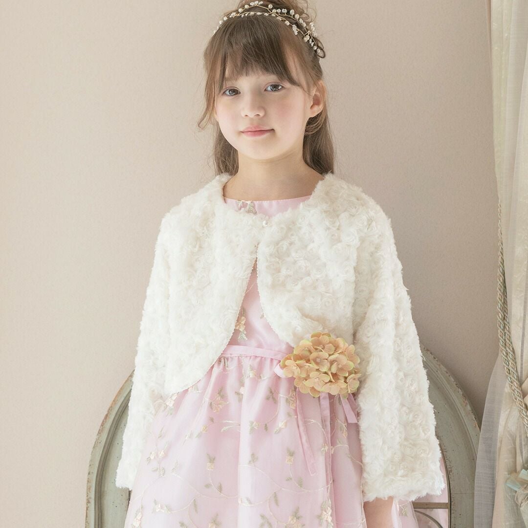 ボレロカーディガンファー子供服アウタードレス
