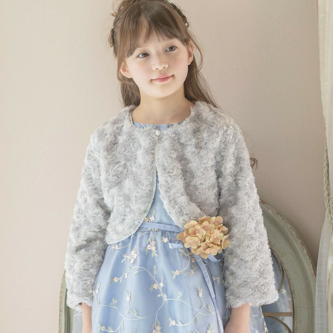 ボレロカーディガンファー子供服アウタードレス