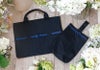 清楚おしゃれ濃紺シンプル上履きバッグ巾着スクールネイビーお受験面接フォーマルキッズキャサリンコテージTAK