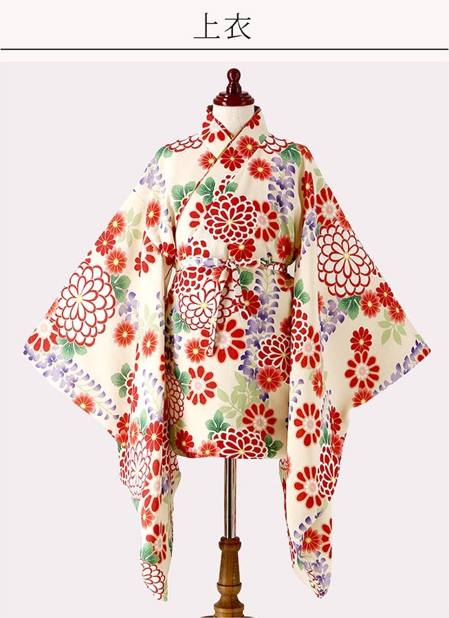 送料無料袴セット卒業式卒園式着付け簡単刺繍入り袴和装セットジュニア女の子[着物上衣/袴/袴下帯/帯枕]赤白黒緑卒服小学生子供[110120130140150160cm]キッズ和服小学校通販購入
