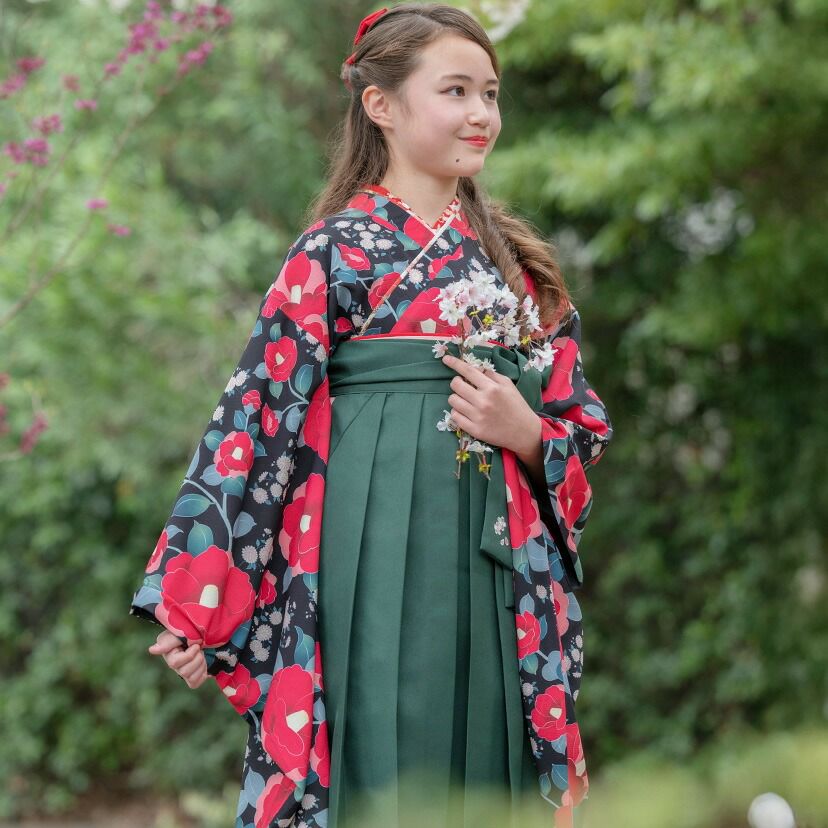 送料無料【卒服最終セール超目玉】着付け簡単袴セット 小学校 卒業式