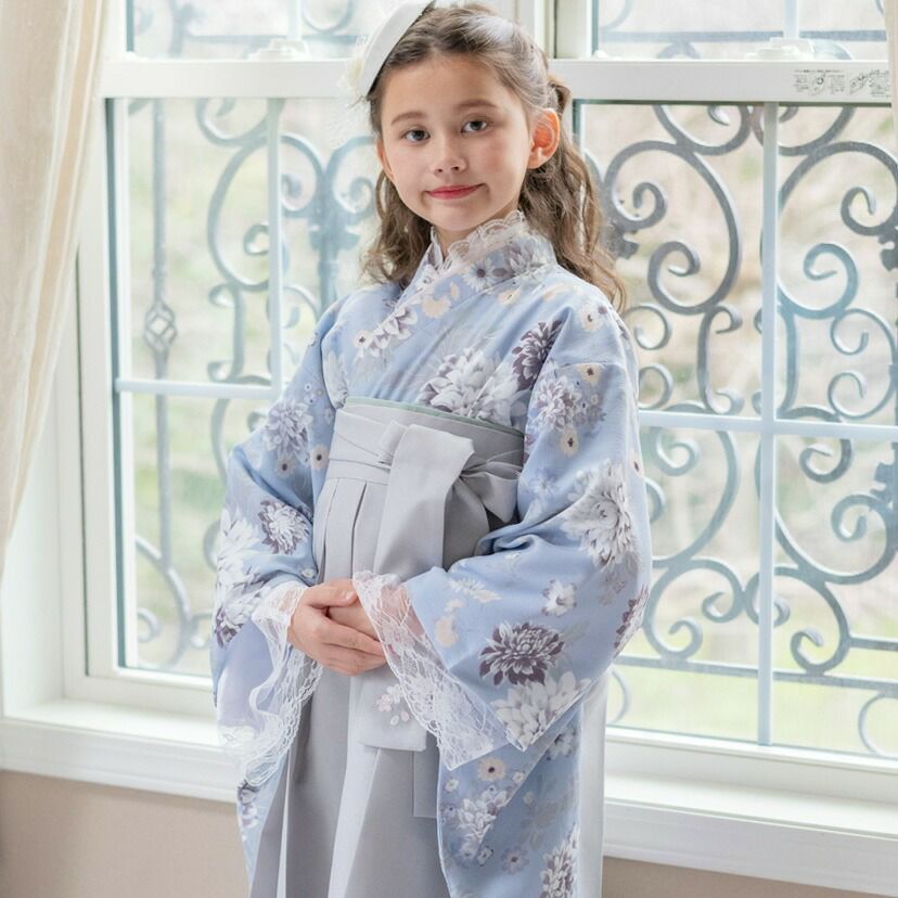 送料無料【卒服最終セール超目玉】着付け簡単袴セット 小学校 卒業式