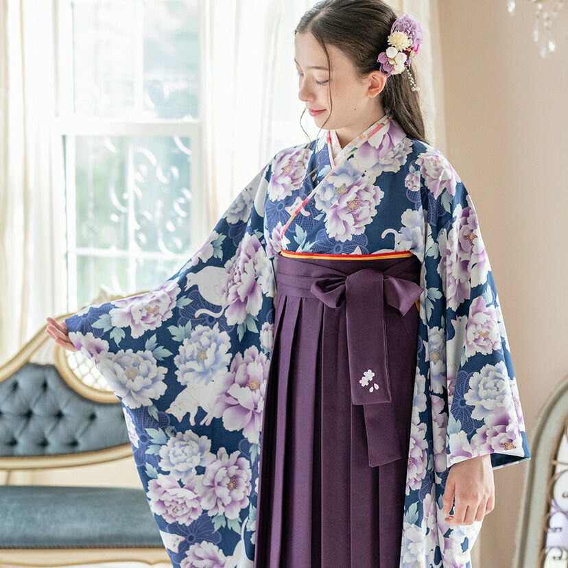 送料無料【卒服最終セール超目玉】着付け簡単袴セット 小学校 卒業式