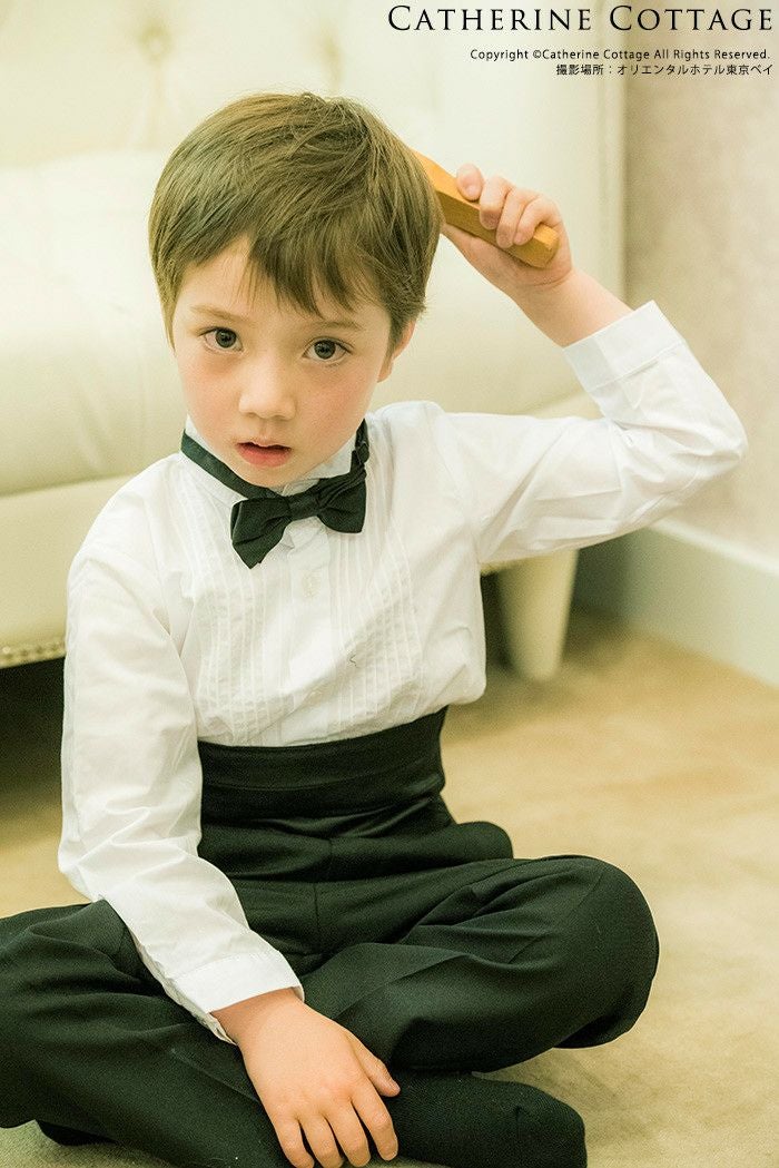 送料無料キッズ タキシード フォーマル 男の子 5点フルセットTAK
