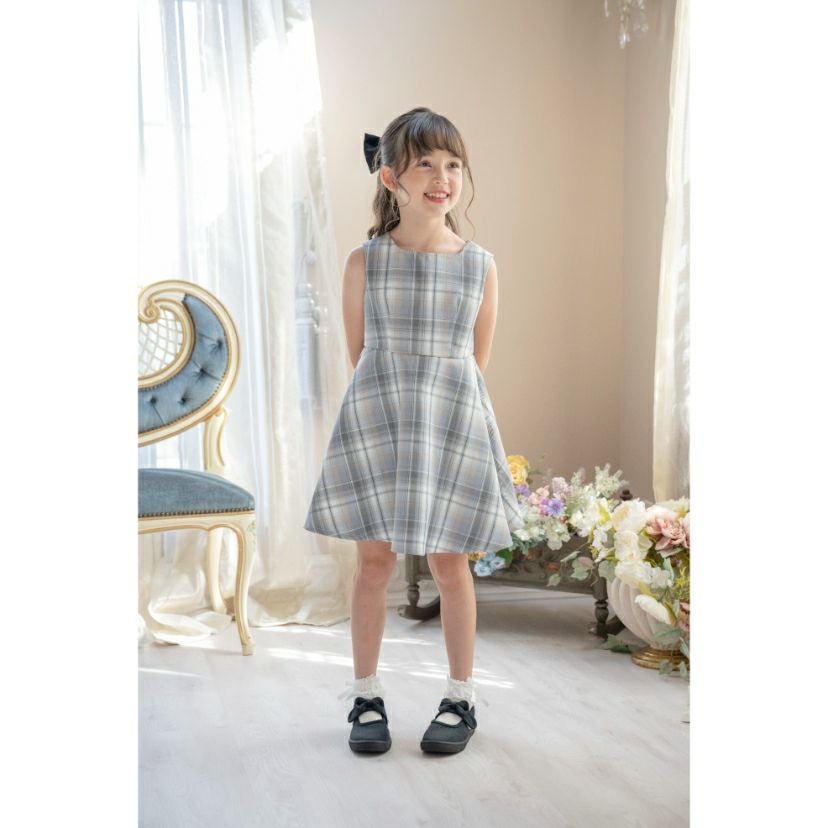 送料無料【入学準備セール超目玉】チェックジャンパースカート＆ボレロ
