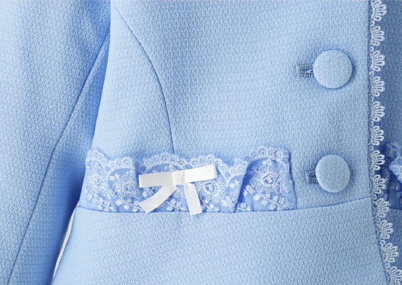 女の子ドットチュールスカートスーツピンク