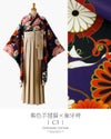 卒業式袴着付け簡単!ちりめん風着物と刺繍入袴セット[着物上衣/袴/袴下帯/帯枕/襦袢]小学校卒業式大学生子供和服和装
