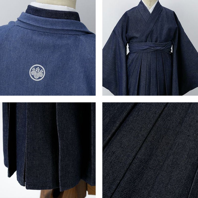 送料無料卒業式 男の子 袴 着付カンタン紋付き羽織袴セット / TAK 和装 