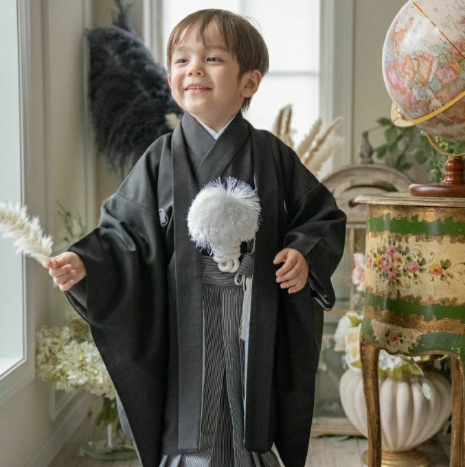 送料無料卒業式 男の子 袴 着付カンタン紋付き羽織袴セット / TAK 和装