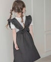 女の子トップス長袖キャンディースリーブフリルトップスキッズ