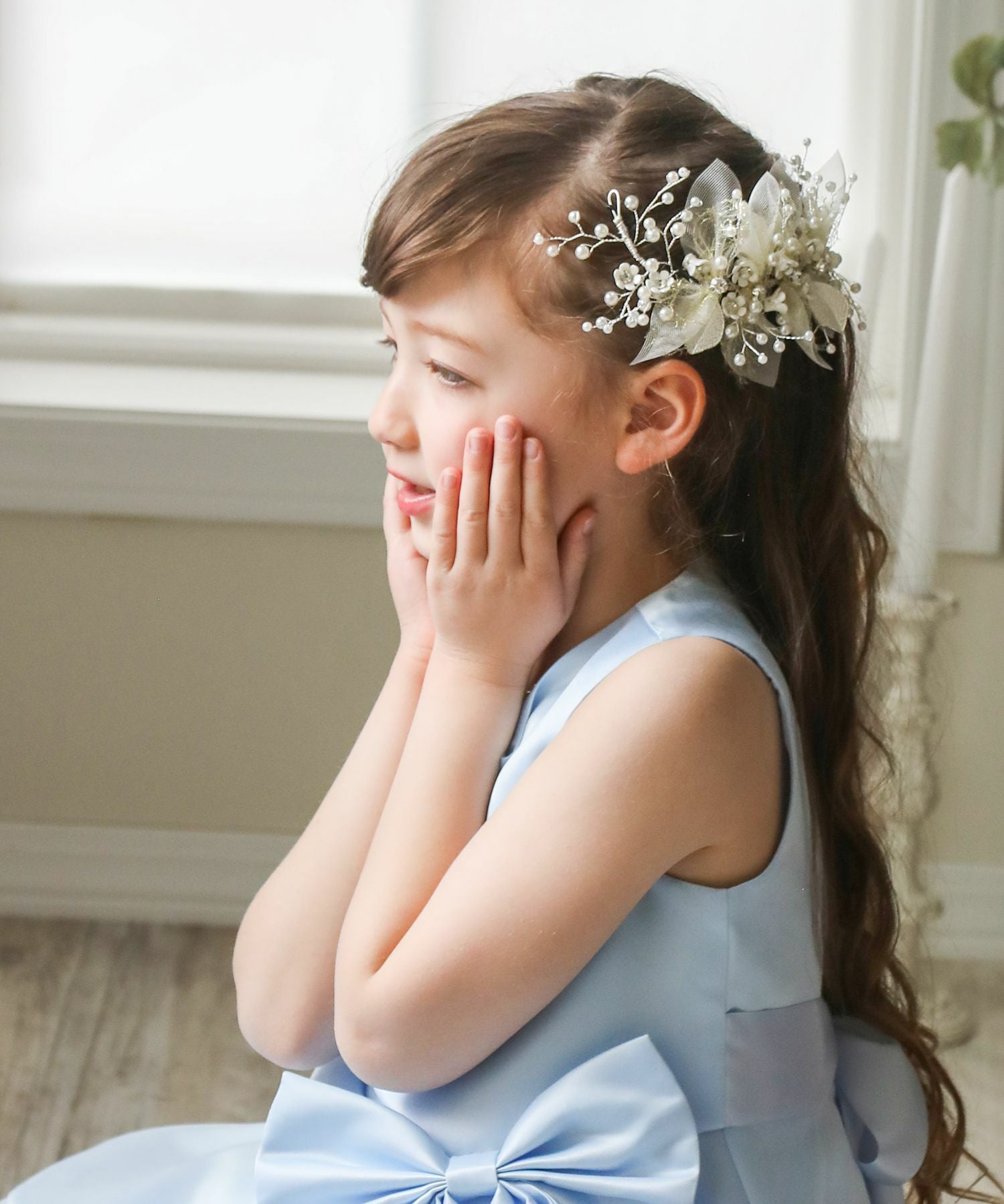 送料無料【目玉セール】ヘアアクセサリー チュールフラワーヘッド