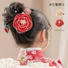 ヘアアクセサリー和装水引ヘアクリップ梅水引髪飾り梅結び大きめ[赤白金]着物浴衣袴振袖卒業式卒園式七五三成人式キッズジュニアレディース大人子供