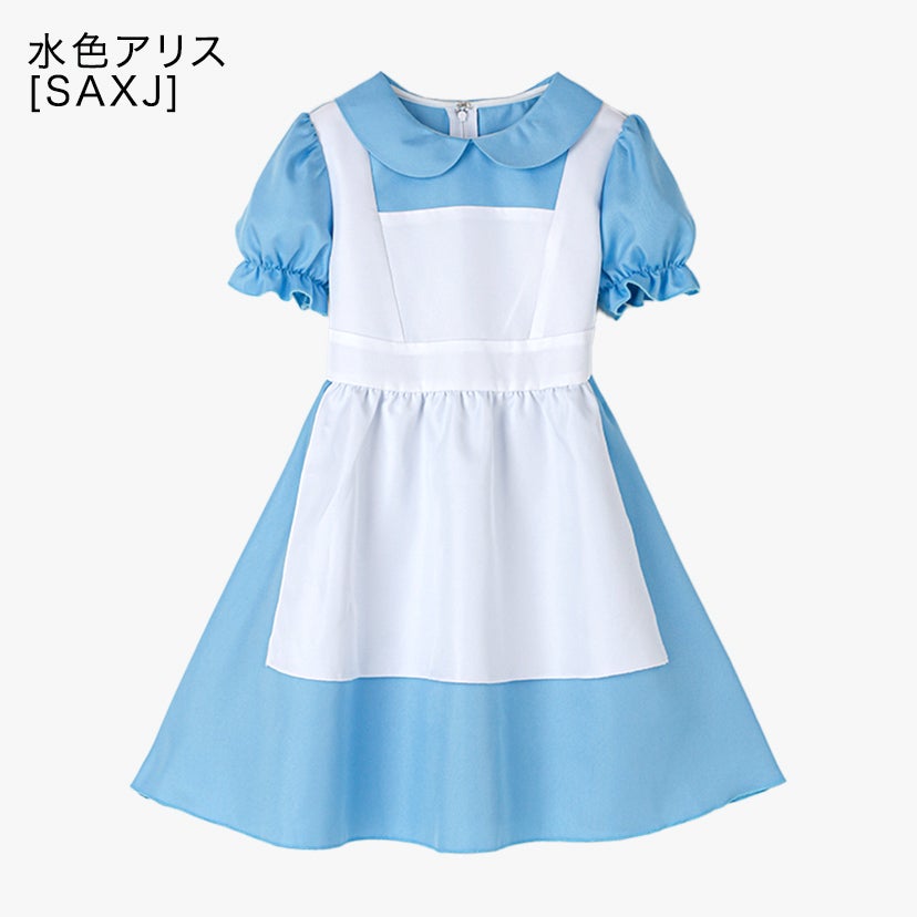 ハロウィンキッズ女の子アリスのエプロンドレス子供ドレスコスチュームTAK不思議の国のアリス・キッズ