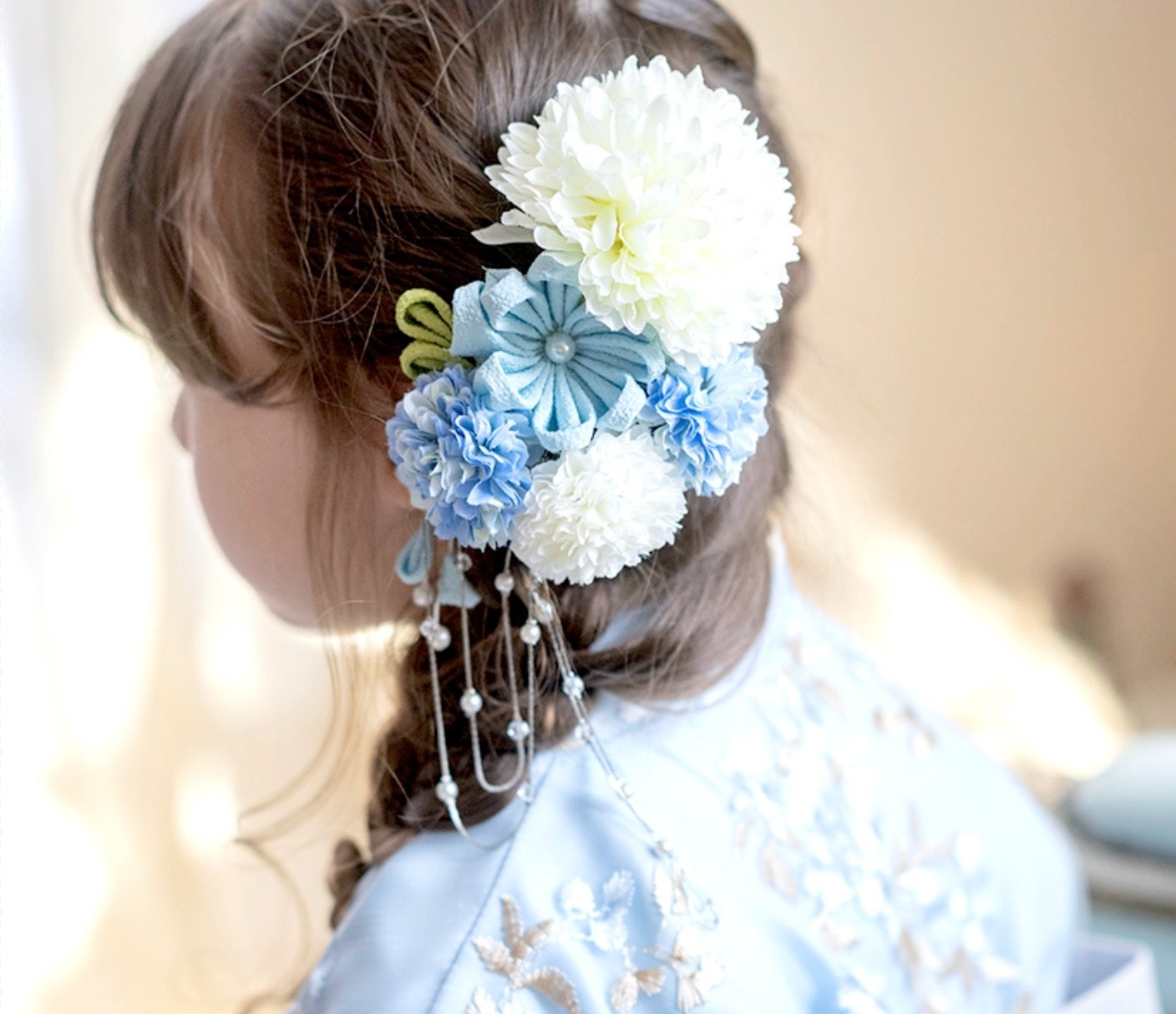 送料無料和装お花の髪飾り2点セット[髪飾り造花卒業式袴結婚式成人式