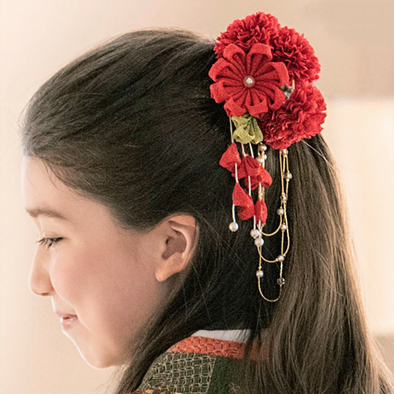 送料無料和装お花の髪飾り2点セット[髪飾り造花卒業式袴結婚式成人式