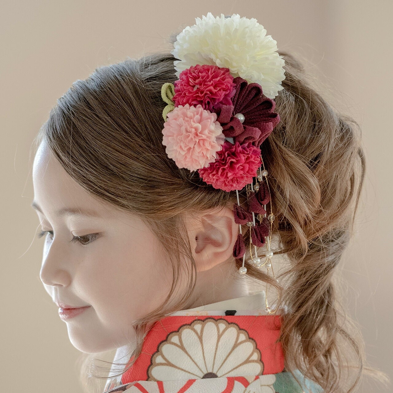 送料無料和装お花の髪飾り2点セット[髪飾り造花卒業式袴結婚式成人式