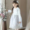 入学式女の子スーツスカラップレースワンピース＆ポンチボレロスーツセットセットアップフォーマル女子スーツ
