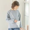女の子カジュアル白猫ポシェット長袖トップス裏起毛トレーナーTAK