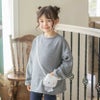 女の子カジュアル白猫ポシェット長袖トップス裏起毛トレーナーTAK