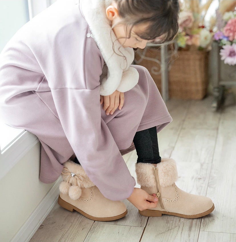 キッズジュニア女の子おしゃれなショートブーツ