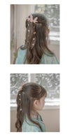 揺れるチェーン付きちょうちょヘアクリップ2個セット和装髪飾り