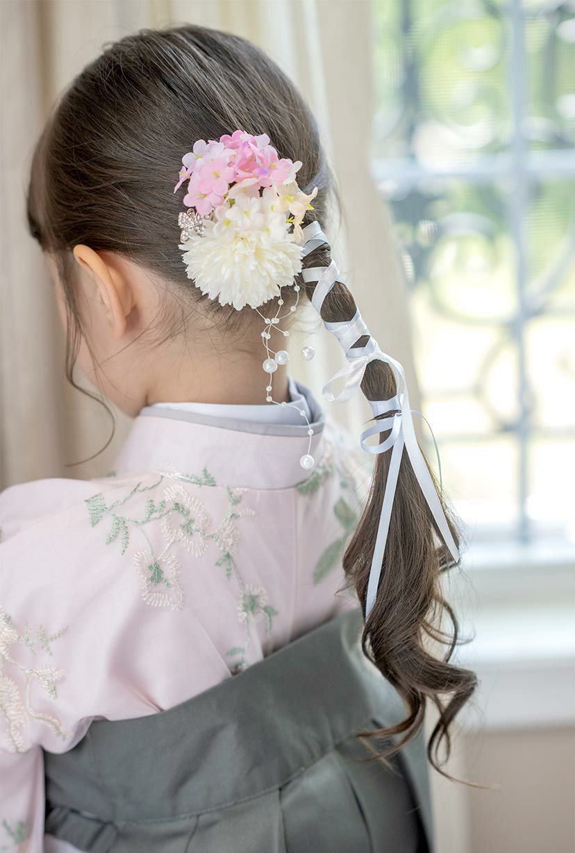 送料無料和風髪飾り 蝶とお花のヘアクリップ アクセサリー ヘア