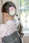 和風髪飾り蝶とお花のヘアクリップアクセサリーヘアアクセサリー和装アクセサリーTAK