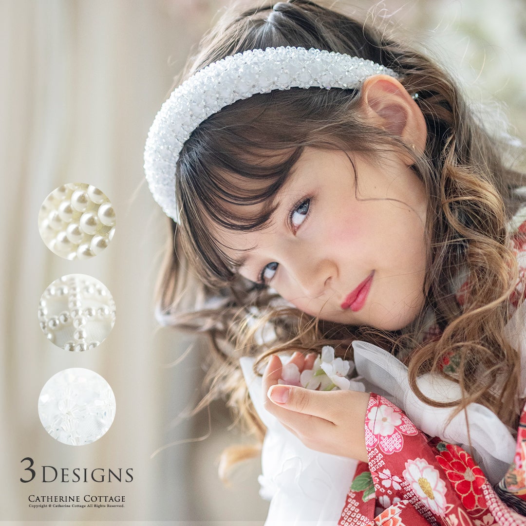 送料無料【目玉セール】パールカチューシャ ワイド ヘアアクセサリー