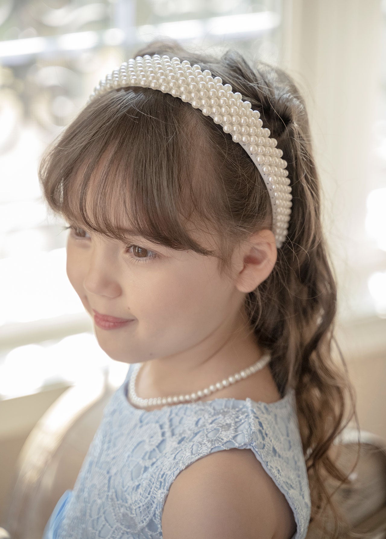 送料無料【目玉セール】パールカチューシャ ワイド ヘアアクセサリー